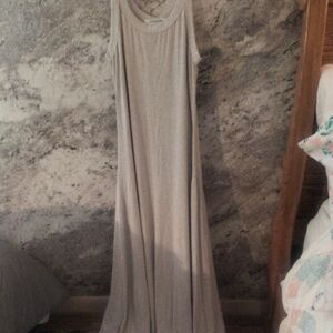 perfectwhitetee Light Gray Maxi Dress
